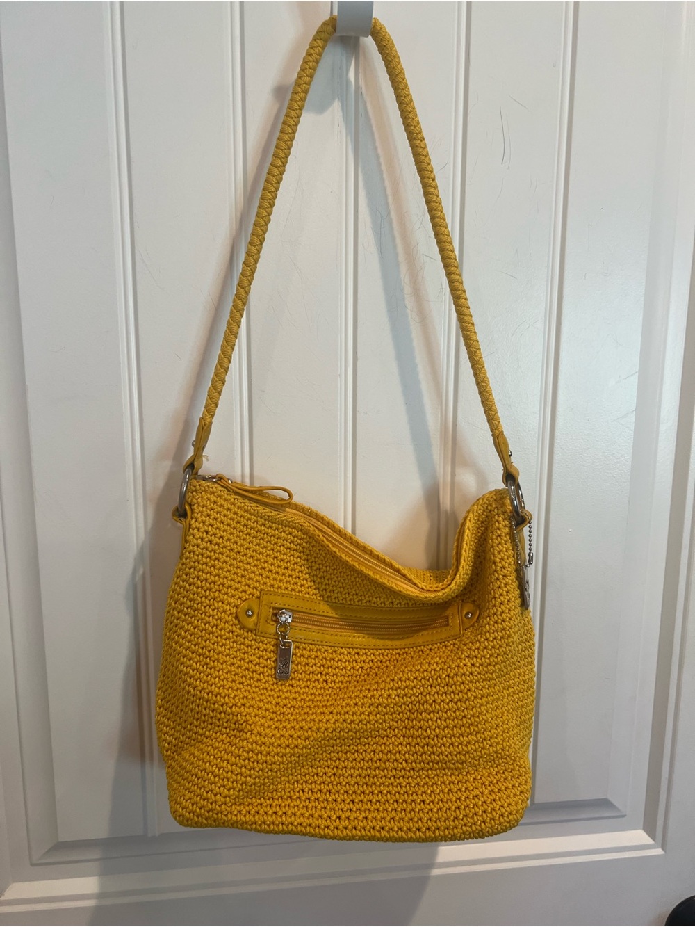 Lina Yellow Crochet Knit Slouchy Hobo Shoulder Bag Boho Y2K